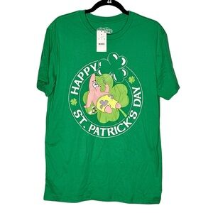 St. Patrick’s Day Sponge Bob Patrick Men’s Graphic Tee size Medium green